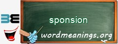 WordMeaning blackboard for sponsion